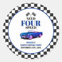 Need Four Speed sportwagen blauw vierde verjaardag