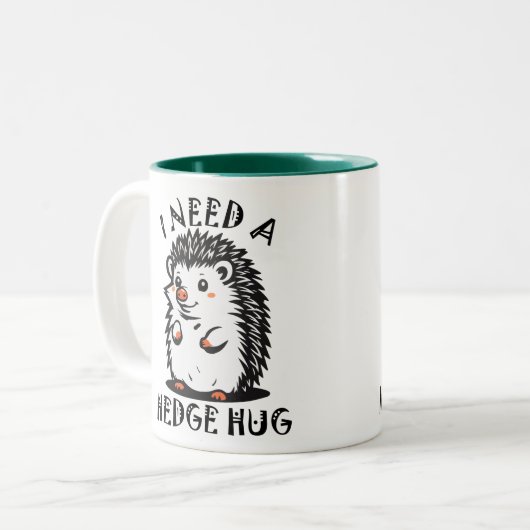 Need Hedge Hug Tweekleurige Koffiemok (Voorkant links)