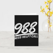 Need Help Call 988  Kaart (Gele Bloem)