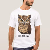 Need More Java Owl Coffee T-shirt  Funny Owl  (Voorkant)