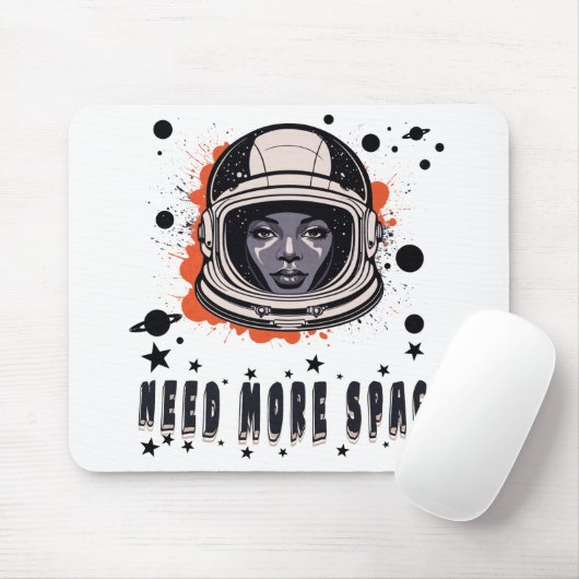 Need More Space Mouse Pad – Fun Cosmic Desk Access Muismat (Met muis)