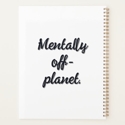Need More Space – Outer Space Themed Planner (Achterkant)
