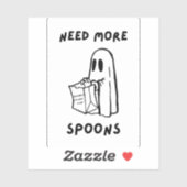 'Need More Spoons' Funny Spoonie Community Sticker (Vel)