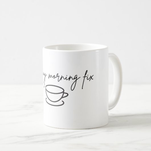 Need my morning fix Mug Koffiemok (Voorkant rechts)