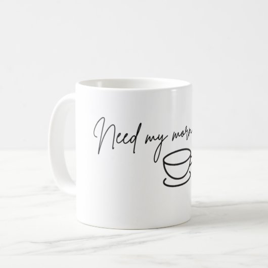 Need my morning fix Mug Koffiemok (Voorkant links)