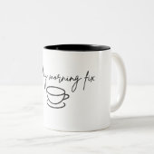 Need my morning fix Mug Tweekleurige Koffiemok (Voorkant rechts)