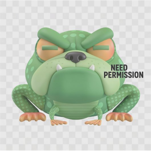 NEED PERMISSION STICKER (Voorkant)