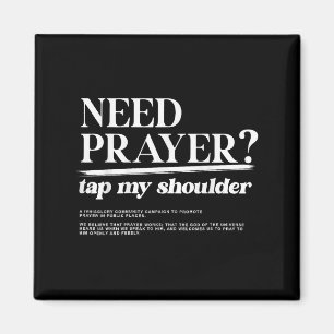 Need Prayer Tap My Shoulder Christelijke Mannen Vr Magneet