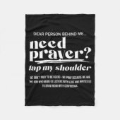 Need Prayer Tap My Shoulder Christian Men Women (o Fleece Deken (Voorkant)