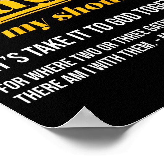 Need Prayer Tap My Shoulder Christian Men Women (o Poster (Hoek)