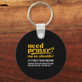 Need Prayer Tap My Shoulder Christian Men Women (o Sleutelhanger (Voorkant)