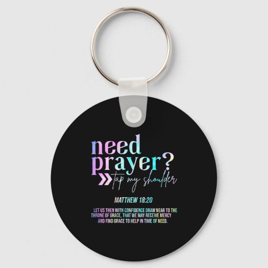 Need Prayer Tap My Shoulder Christian Men Women (o Sleutelhanger (Voorkant)