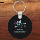 Need Prayer Tap My Shoulder Christian Men Women (o Sleutelhanger (Voorkant)
