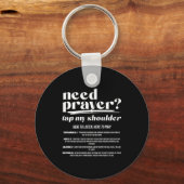 Need Prayer Tap My Shoulder Christian Men Women (o Sleutelhanger (Voorkant)