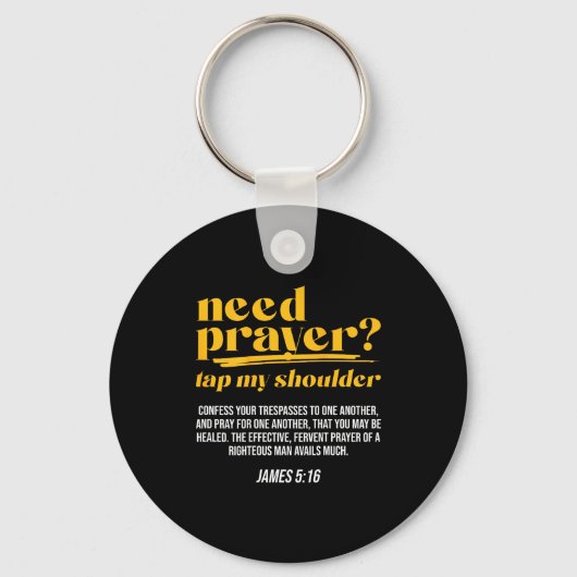 Need Prayer Tap My Shoulder Christian Men Women (o Sleutelhanger (Voorkant)