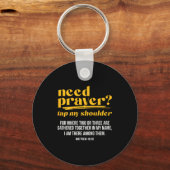 Need Prayer Tap My Shoulder Christian Men Women (o Sleutelhanger (Voorkant)