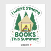 Need Smore Books Summer Funny Reading Slogan Sticker (Vel)
