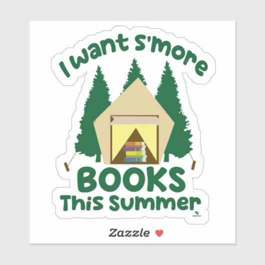 Need Smore Books Summer Funny Reading Slogan Sticker (Vel)