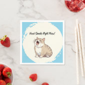 Need Snacks Recht Meow Vierkante Papier Servetten (Insitu)