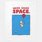 Need Some Space Funny Astronaut Balloon Space Pun Fleece Deken (Voorkant)
