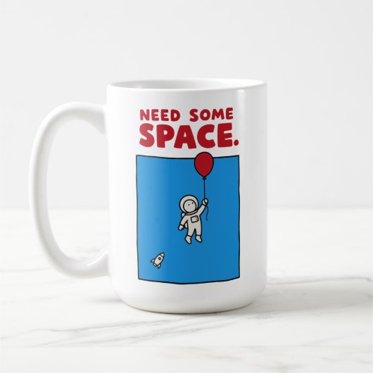 Need Some Space Funny Astronaut Balloon Space Pun Koffiemok (Links)