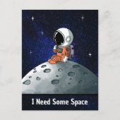Need Space, Astronaut, Spaceman, Aangepast Briefkaart (Voorkant)