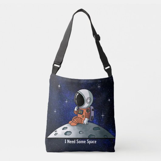 Need Space, Astronaut, Spaceman, Aangepast Crossbody Tas (Voorkant)