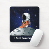 Need Space, Astronaut, Spaceman, Aangepast Muismat (Met muis)