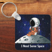 Need Space, Astronaut, Spaceman, Aangepast Sleutelhanger (Voorkant)