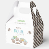 Need VIER Speed Blue Monster Trucks Favoriete Box Bedankdoosjes (Voorkant)