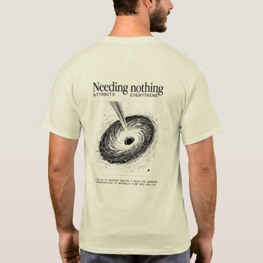 "Needing Nothing" – Minimalist Vortex Tee  T-shirt (Achterkant)