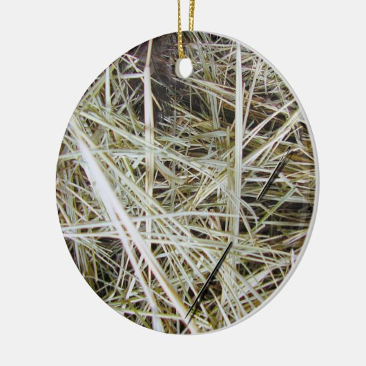 "needle in een hooistack" 2 keramisch ornament (Links)