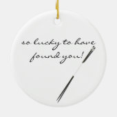 "needle in een hooistack" 2 keramisch ornament (Achterkant)