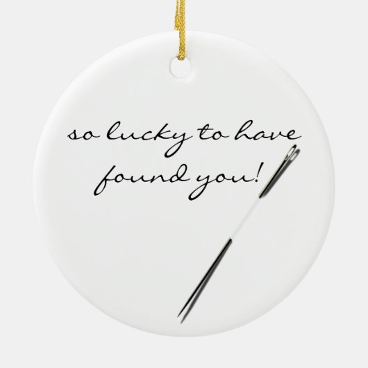 "needle in een hooistack" 2 keramisch ornament (Achterkant)