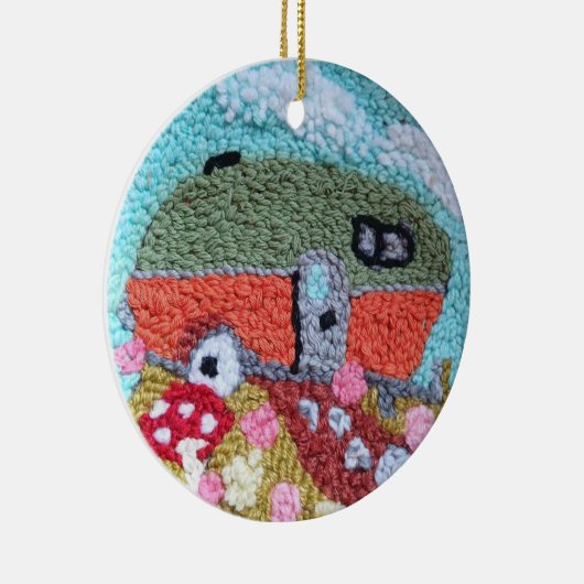 Needle Point Design Camper ornament (Rechts)