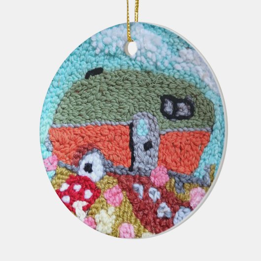 Needle Point Design Camper ornament (Links)