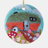 Needle Point Design Camper ornament (Achterkant)