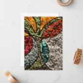 Needle Punch Design greeting card Notitiekaartje (Voorkant / Achterkant in situ)