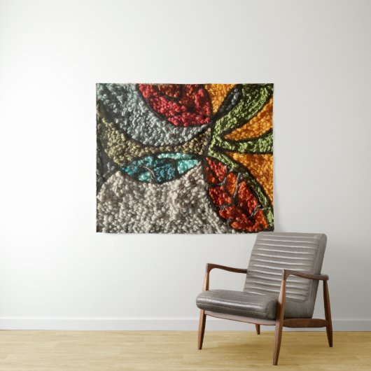 Needle Punch Fall Design/abstract/mid-century mode Wandkleed (In Situ (horizontaal))