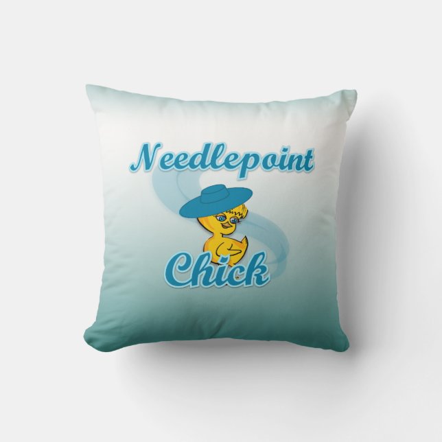 Needlepoint Chick 3 Kussen (Voorkant)