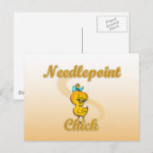 Needlepoint Chick Briefkaart (Voorkant / Achterkant)