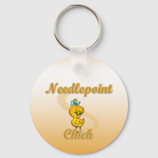 Needlepoint Chick Sleutelhanger (Voorkant)