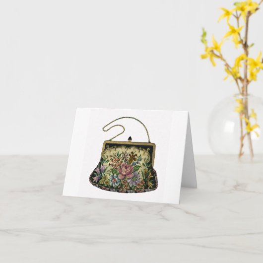  Needlepoint Handtas Notecards Kaart (Gele Bloem)