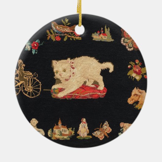 Needlepoint Kitty Cat Ornament (Achterkant)