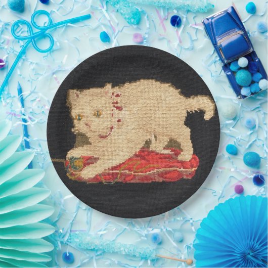 Needlepoint Kitty Cat Paper Bord (Feest)