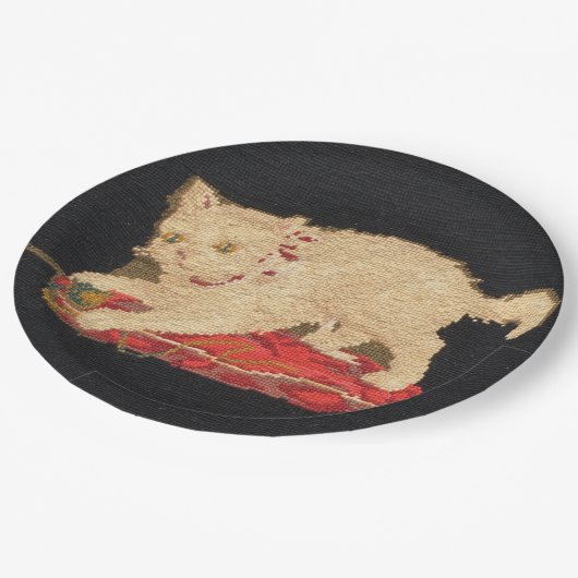 Needlepoint Kitty Cat Paper Bord (Gekanteld)