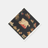 Needlepoint Kitty Cat Paper Napkin Servet (Hoek)