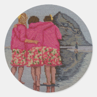 Needlepoint neefjes ronde sticker