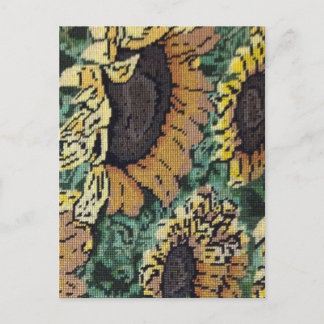 Needlepoint Sunflower Briefkaart