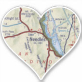 Needles CA 50's Map Sticker (Voorkant)